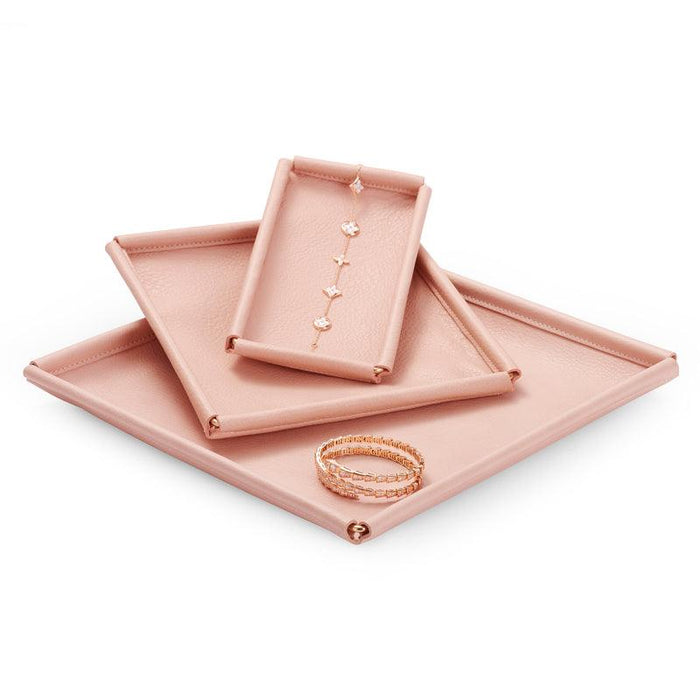 Pink Leatherette Ring Pendant Bangle Display Tray