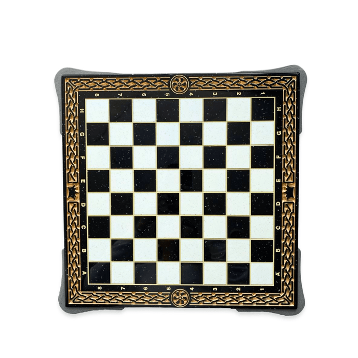 Luxury Black Acrylic Stone Chess Set, Stone Game Board