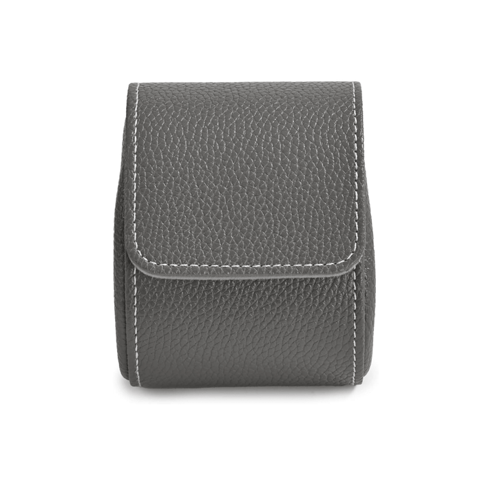 Premium Design Gray Leather Watch Case - 1 Slot