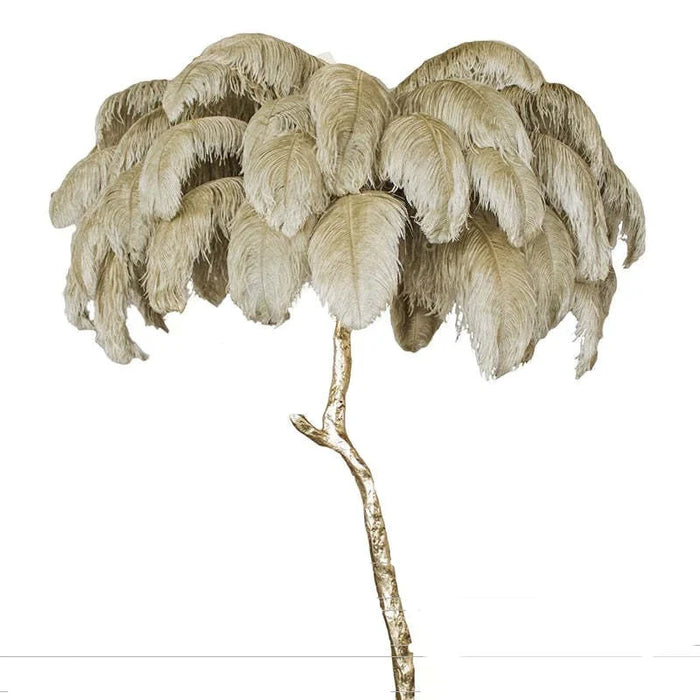 Elegant Feather-Inspired Floor Lamp with a Soft and Luxurious Design