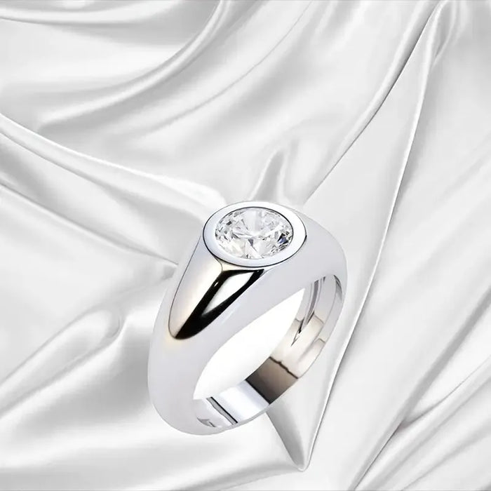 Luxury S925 Silver 3 Carat Moissanite Ring – Elegant & Fashionable