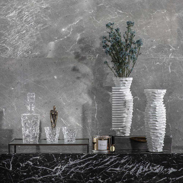 ILLUSION Natural Marble Designer Vase