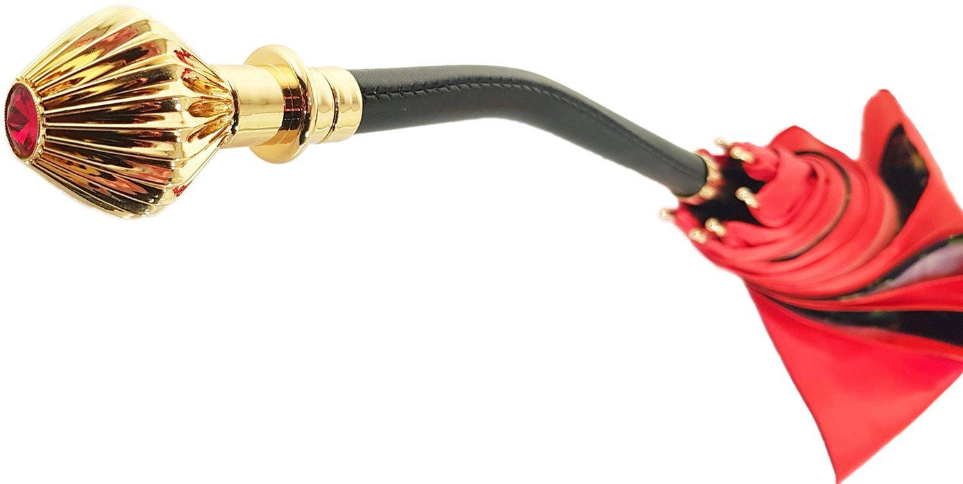 Lovely Flowered Exclusive Red Shade Umbrella