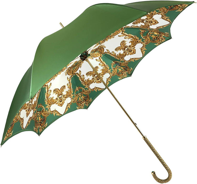 Women's Double Canopy Green Umbrella