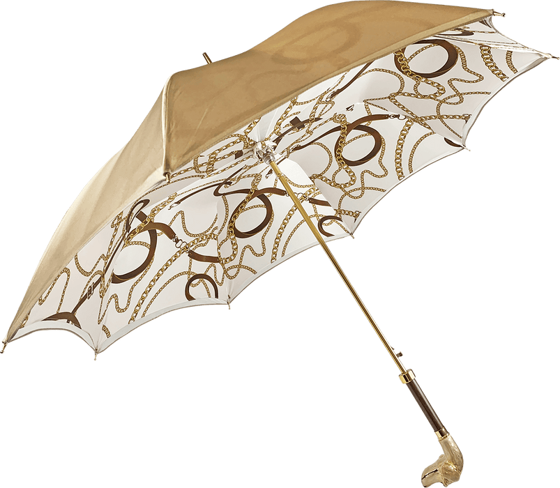 Unique Handmade Umbrella with Enamelled Dog Handle