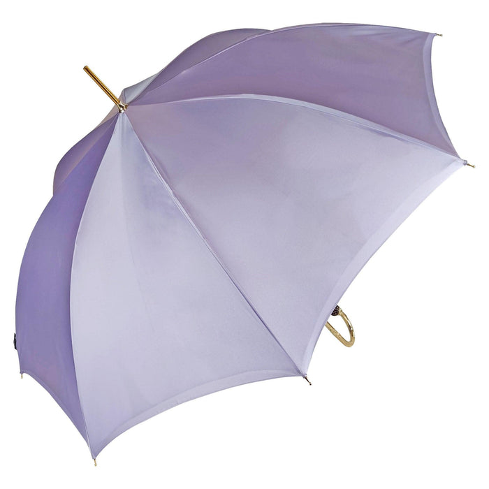 Purple Flowered Umbrella with Chic Handle