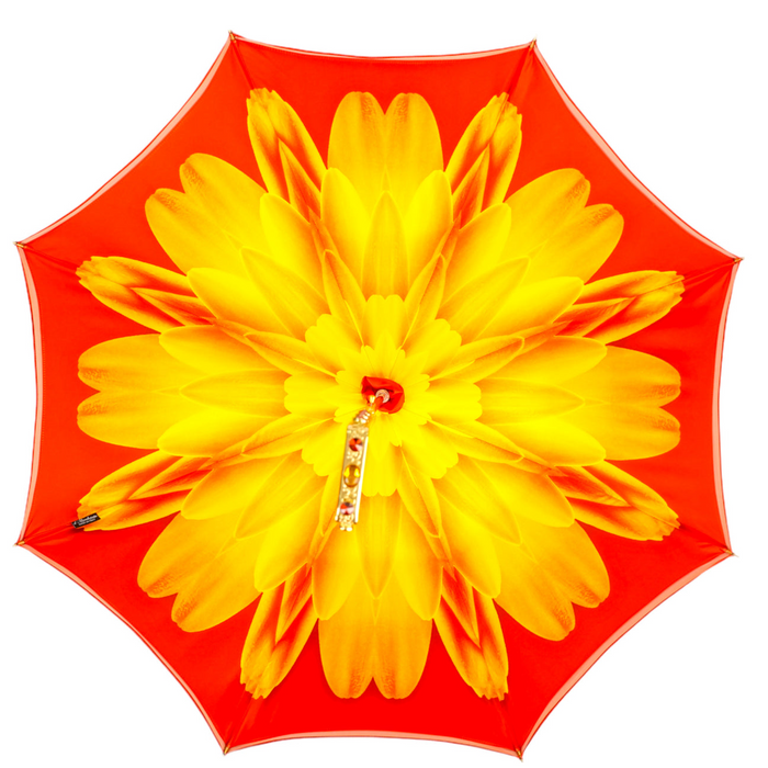 Fashionable Colorful Handcrafted Umbrella with Flowered Interior