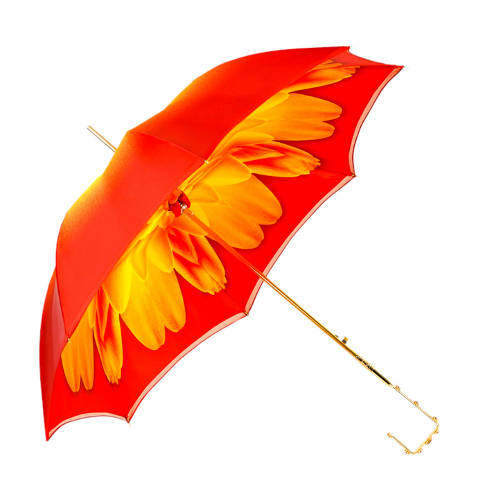 Fashionable Colorful Handcrafted Umbrella with Flowered Interior