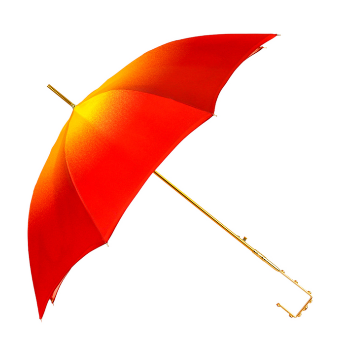 Fashionable Colorful Handcrafted Umbrella with Flowered Interior