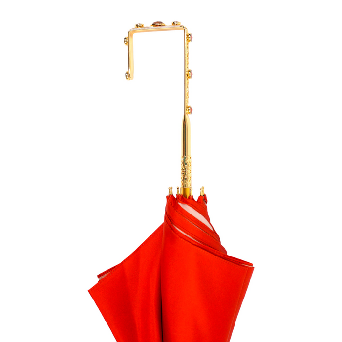 Fashionable Colorful Handcrafted Umbrella with Flowered Interior