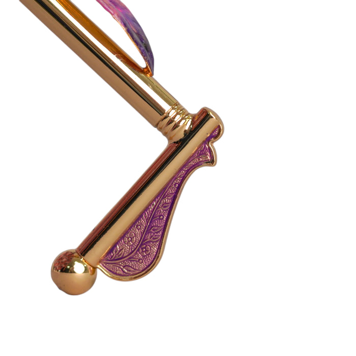 Luxury Blushing Elegance Pink Umbrella with Floral Accents
