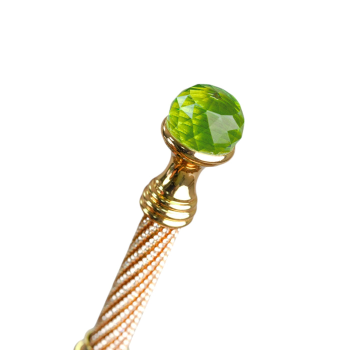 Premium Teal Leopard Print Umbrella with Green Jewelry Handle