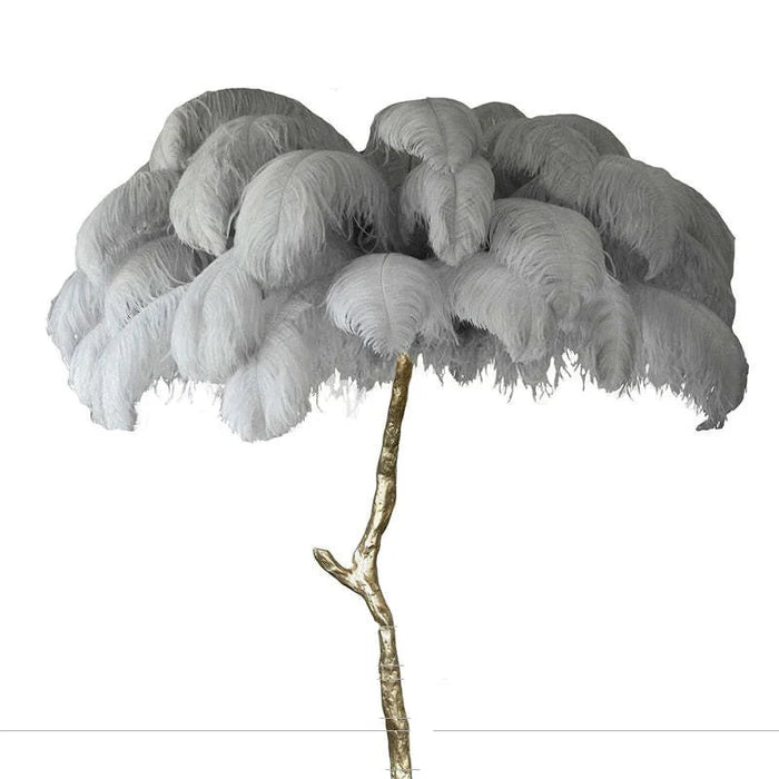 Elegant Feather-Inspired Floor Lamp with a Soft and Luxurious Design