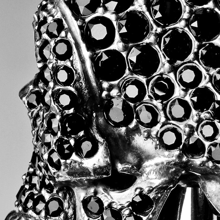 Silver Skull Cane Handle Crystals from Swarovski® - Rare Cane