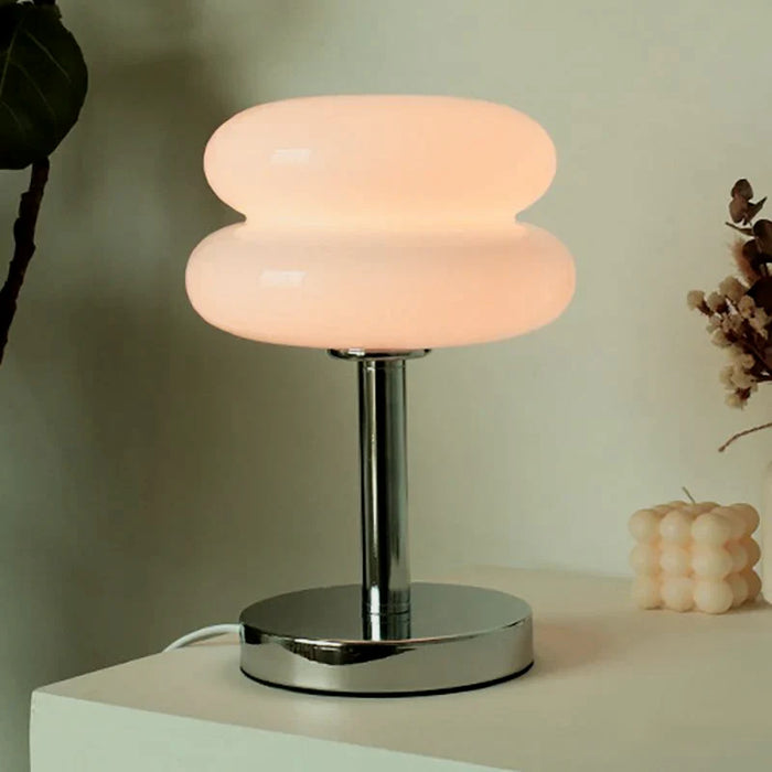 Minimalist and Elegant Nordic Round Metal and Glass Table Lamp
