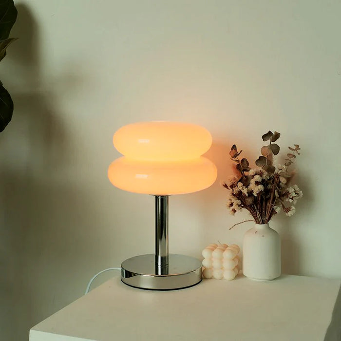 Minimalist and Elegant Nordic Round Metal and Glass Table Lamp