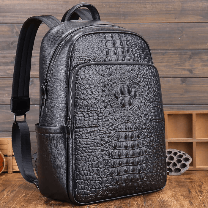 Leather Luxury Alligator Natural Leather Backpack