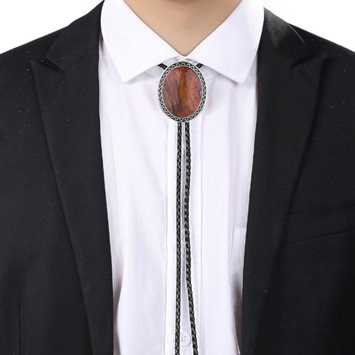 Brown bowler tie Mens Bolo Tie For Wedding Formal Tie