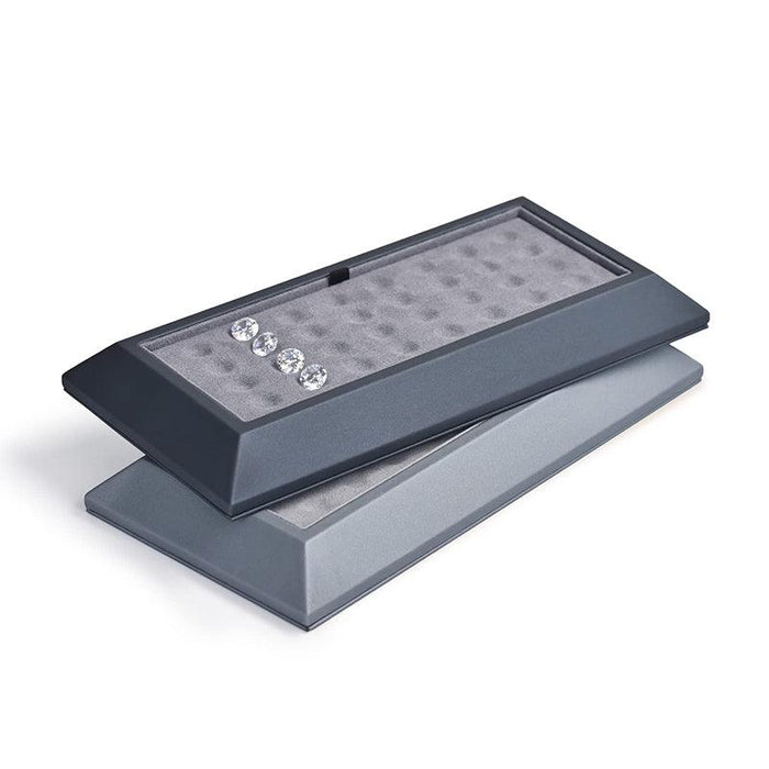 Light Gray Premium Leather Beads and Gems Organizer Tray