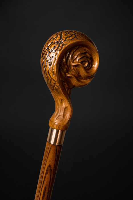 Sandworm Dune Modern Unique Walking Cane For Men, Large Handle