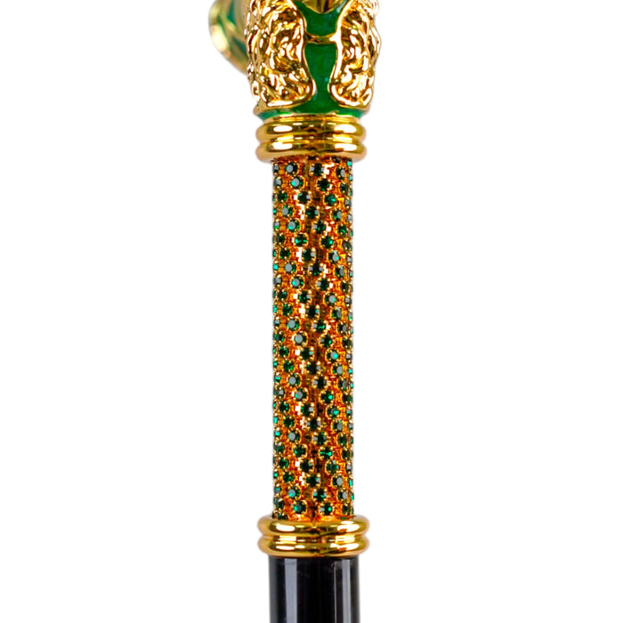 Jewelry Gold Lion Victorian Walking Cane Art Object