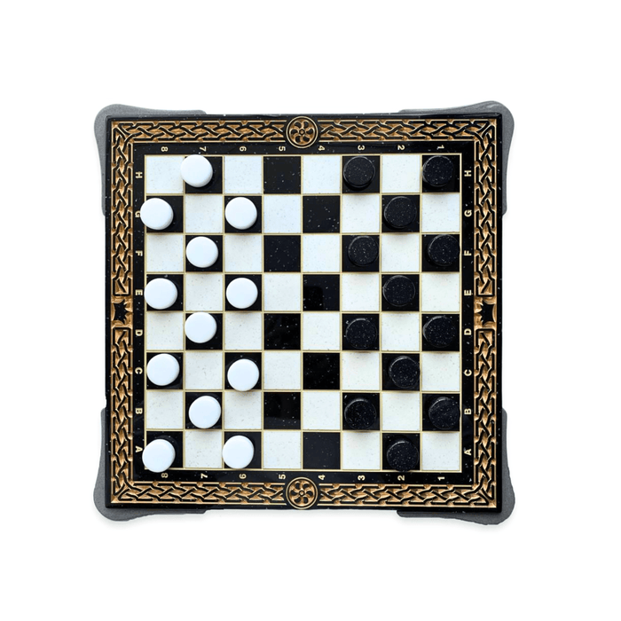 Luxury Black Acrylic Stone Chess Set, Stone Game Board