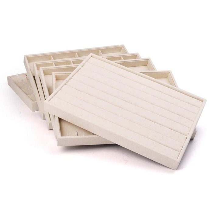 Linen Stackable Ring Insert Tray with 7 Slots