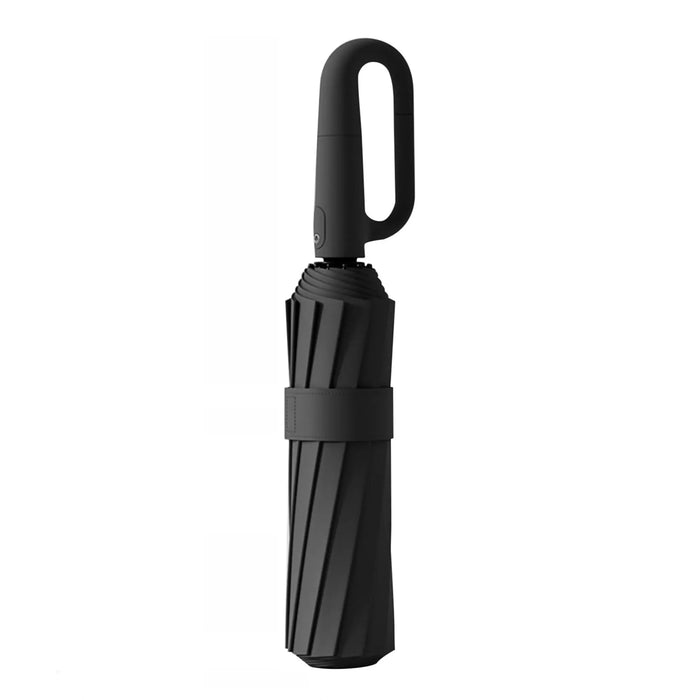 Inverted Compact Travel Umbrella with Reflective Stripe