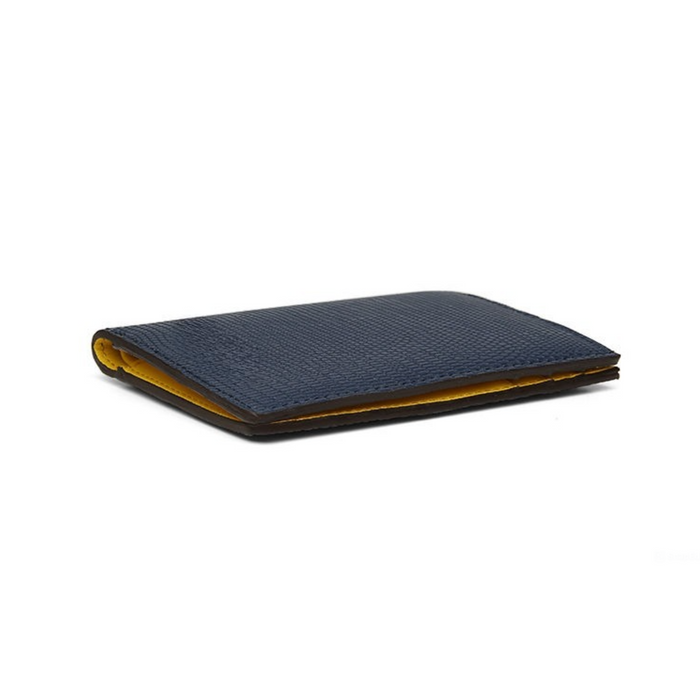 Designer Luxury Leather Mens Wallet Dark Blue
