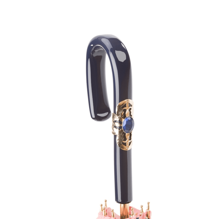 Stylish Pink Double Cloth Umbrella with Flowers for Women