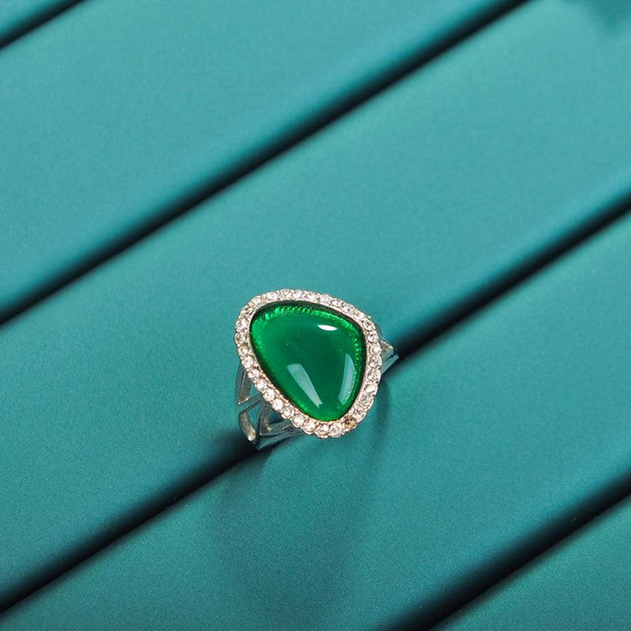 Luxury Green Leather Jewelry Display Tray