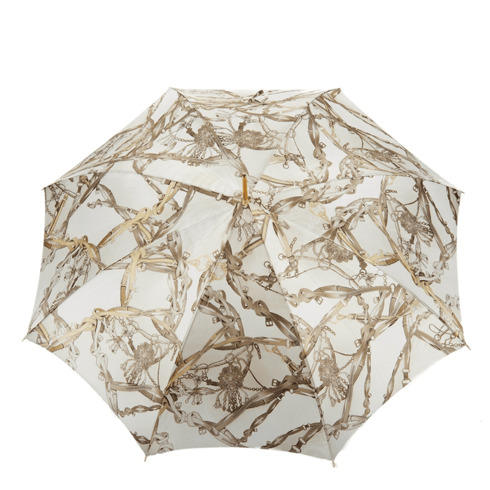 Leather Handle Ivory Bridles Designer Umbrella