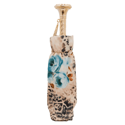 Luxury Leo Floral Golden Brass Stylish Folding Umbrella