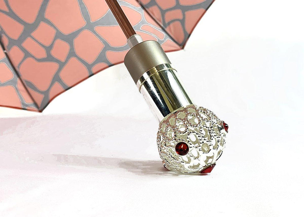 Handcrafted Exclusive Black and Red Folding Umbrella