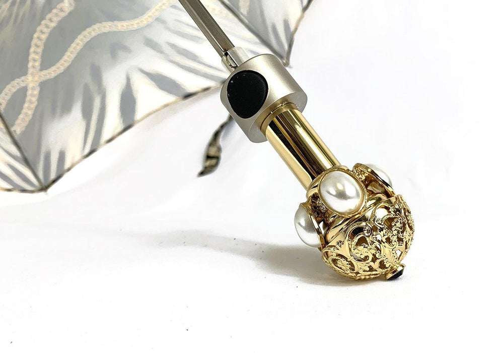 Leopard Print with Chains Folding Umbrella for Women