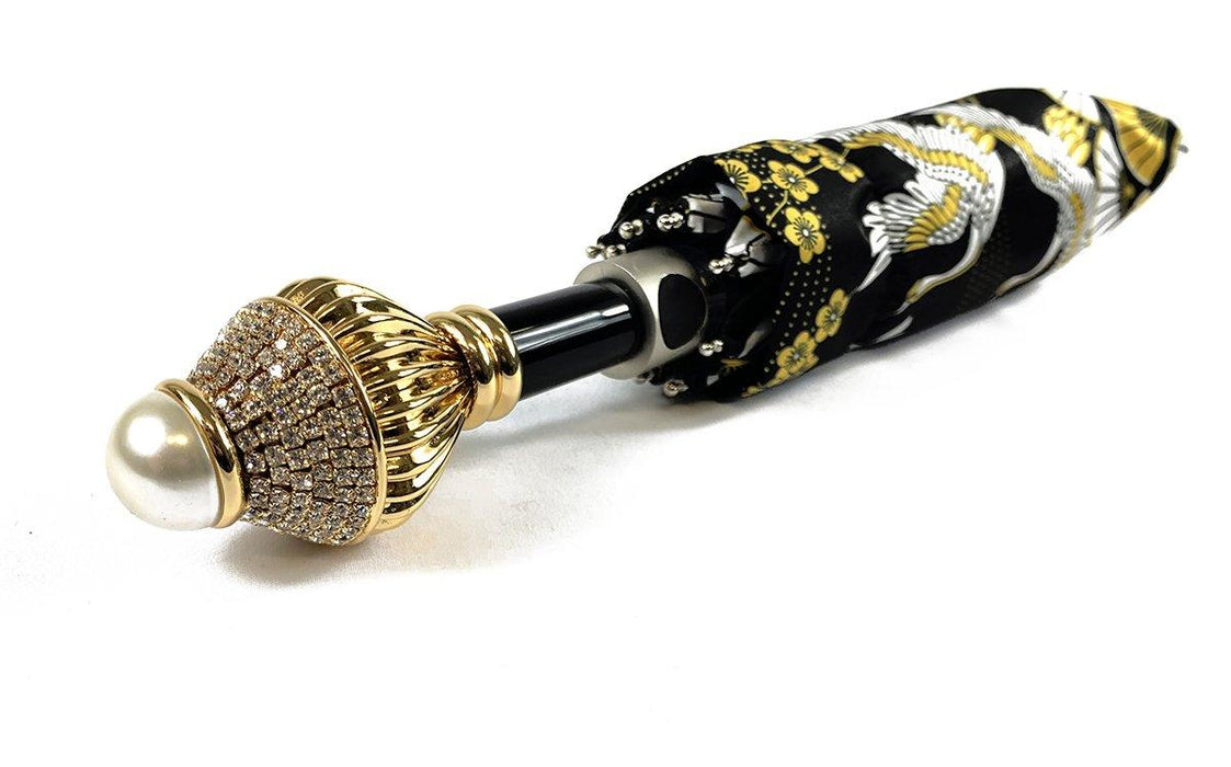Women's Folding Umbrella with Wonderful Heron Design