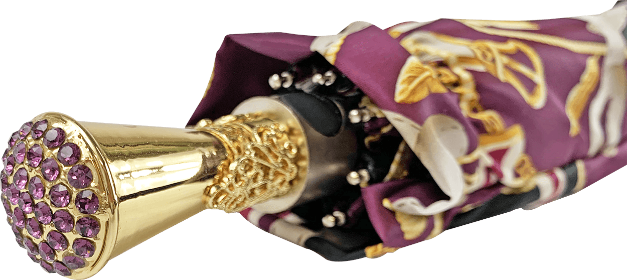 Women's Folding Umbrella with Exclusive Crimson Design