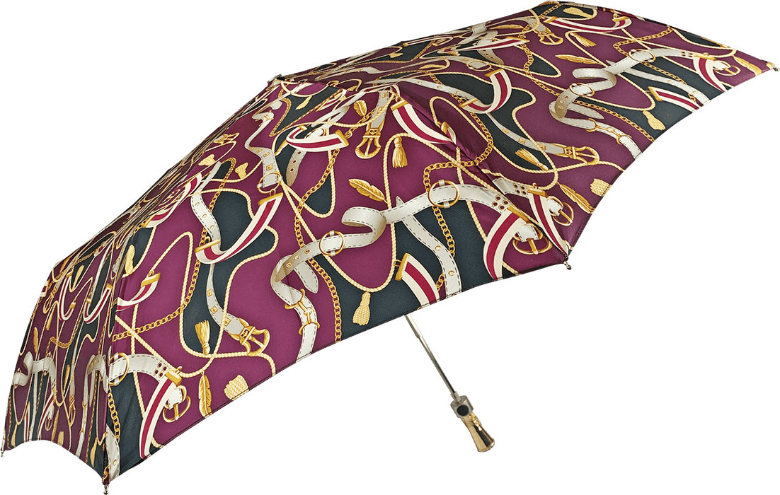 Women's Folding Umbrella with Exclusive Crimson Design