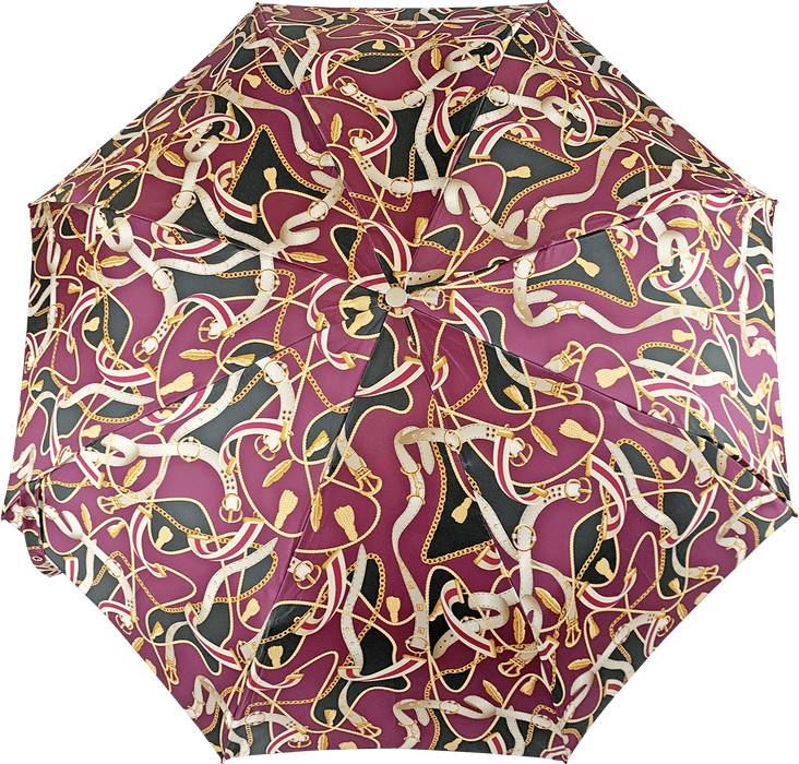 Women's Folding Umbrella with Exclusive Crimson Design