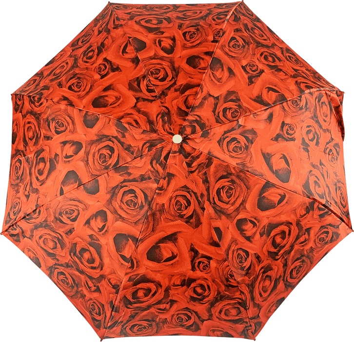 Romantic Folding Umbrella with 24K Gold-plated Rose Handle