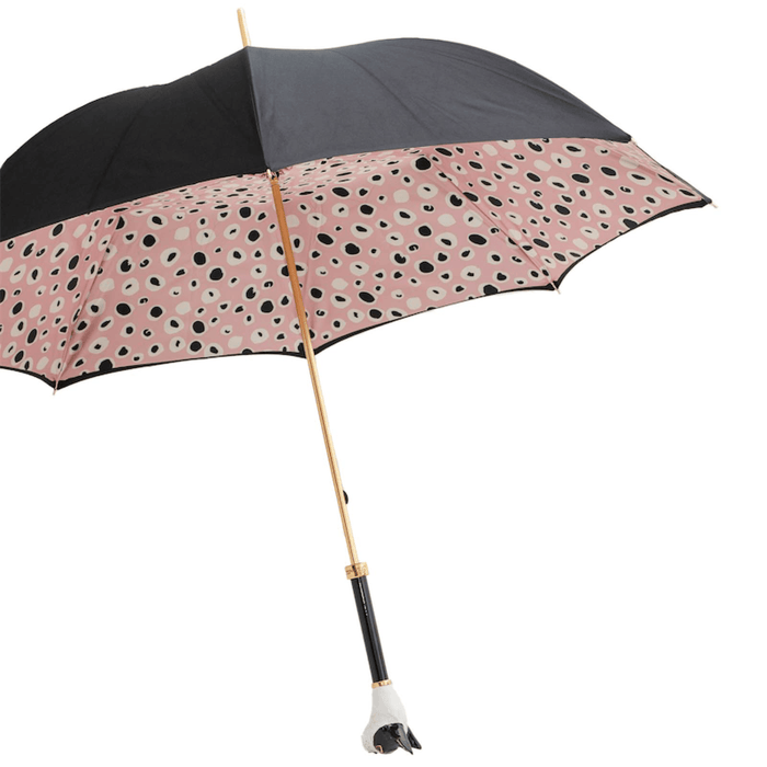 Stylish French Bulldog Handle Black Umbrella Woman