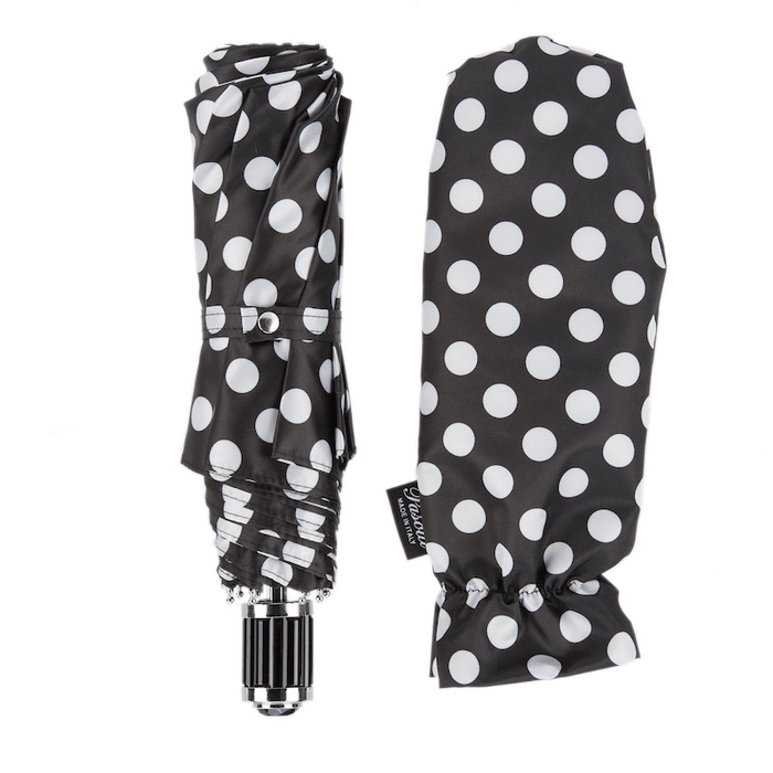 Modern B&W Polka Dots Chic Unique Folding Umbrella