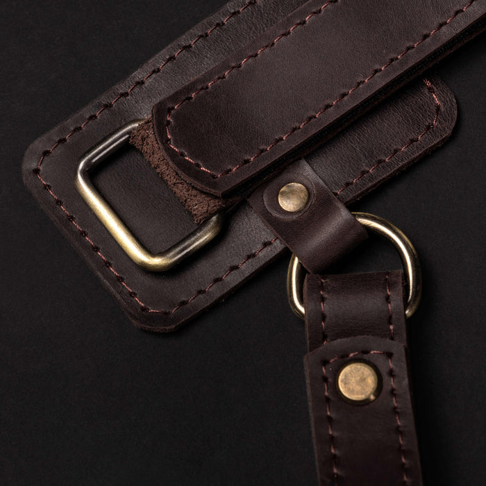 Walking Stick Wrist Cord - 1 Clamp Dark Brown Wrist Strap