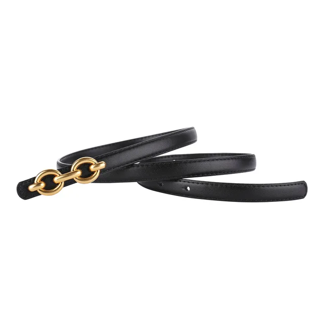 Genuine Leather Thin Strap Waist Belt for Women