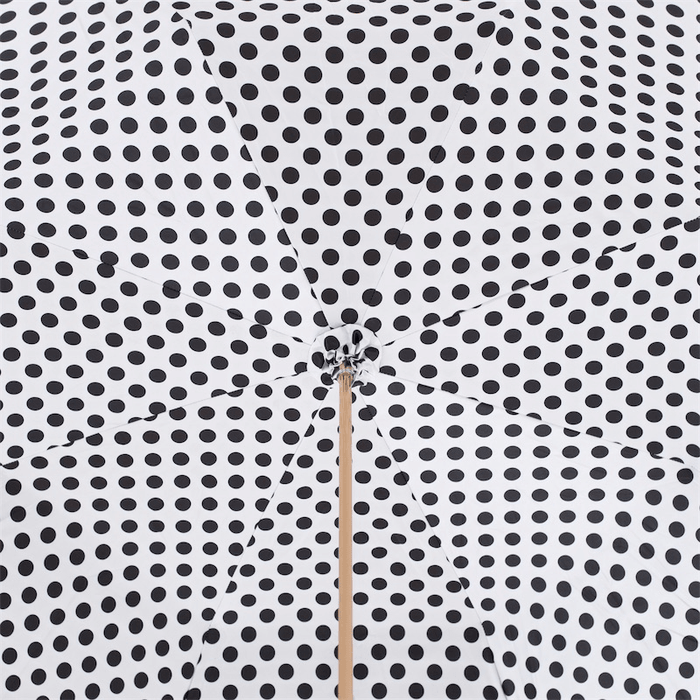Poodle Print Black Umbrella with Dots for Her