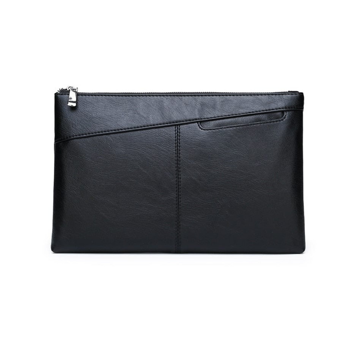 Genuine PU Leather Handmade Men's Classic Business Clutch Bag