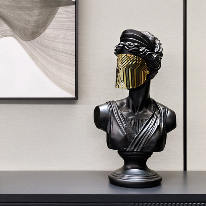 Resin Sculptural Bust Lady Ancient