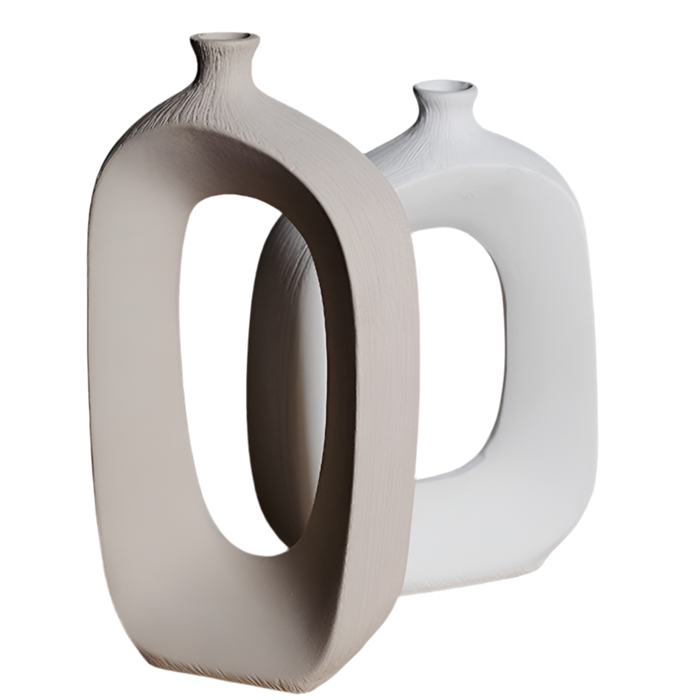 LA MANCHA-Brushed Ceramic Vase