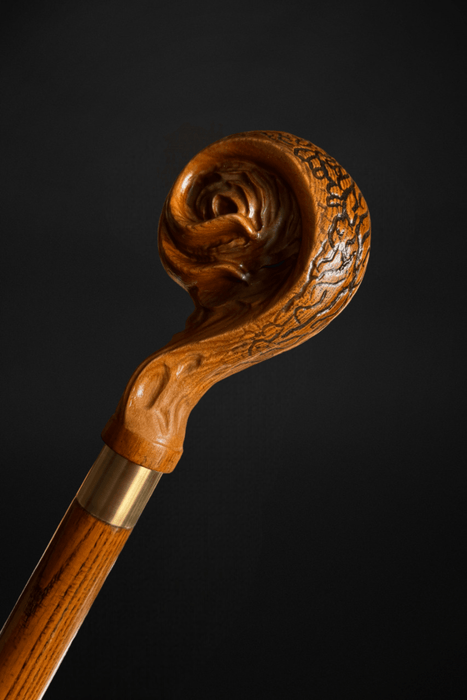 Sandworm Dune Modern Unique Walking Cane For Men, Large Handle