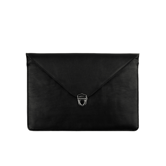 Laptop Sleeve MacBook Leather, Black - Vintage Pattern - Model M